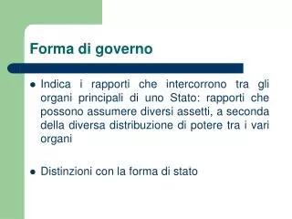 forma di governo
