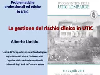 la gestione del rischio clinico in utic