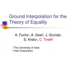 Ground Interpolation for the Theory of Equality