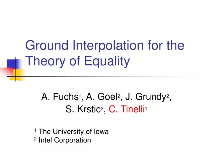 ground interpolation for the theory of equality