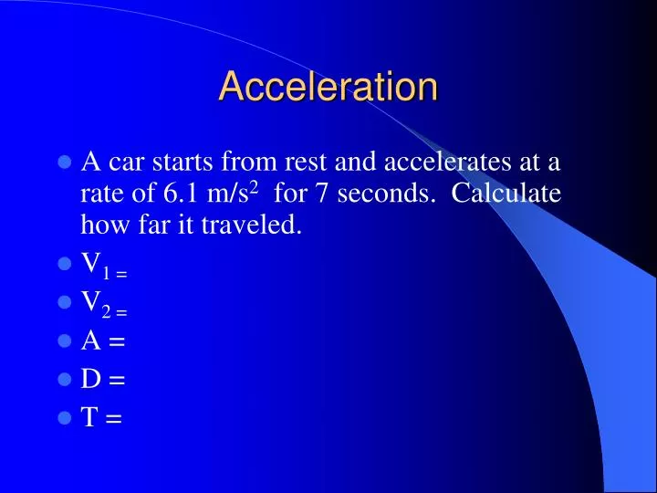 acceleration