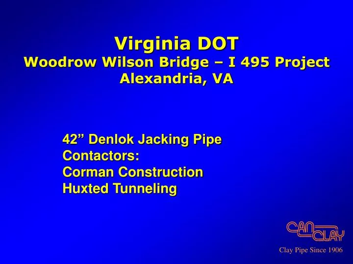 virginia dot woodrow wilson bridge i 495 project alexandria va