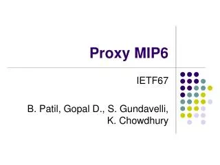 Proxy MIP6