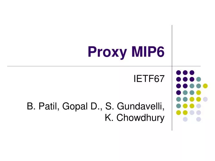proxy mip6