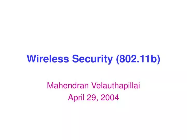 wireless security 802 11b