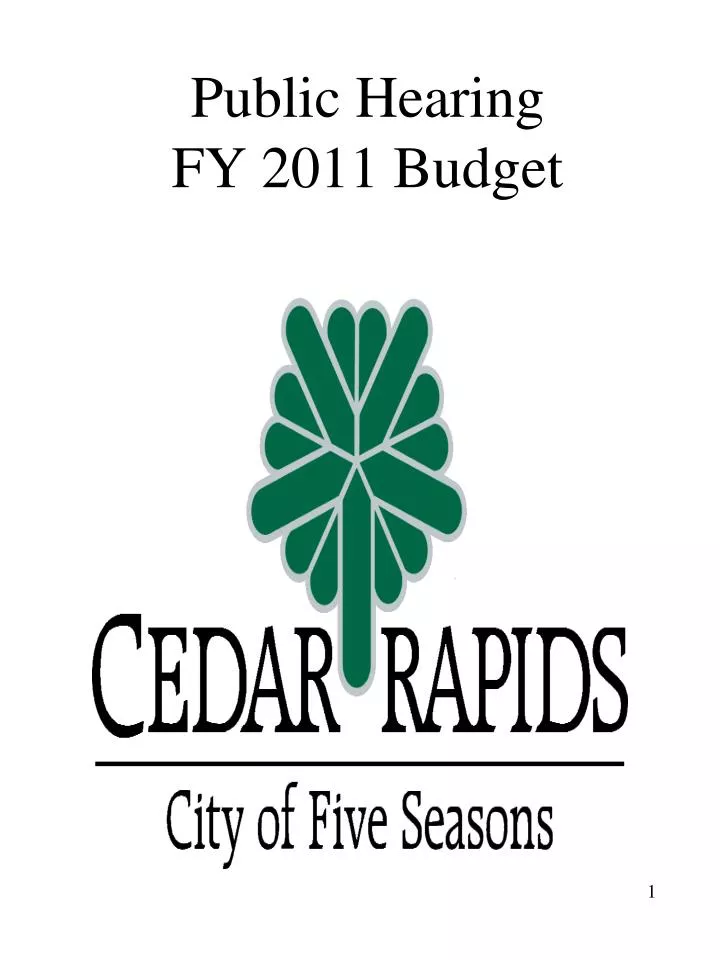 public hearing fy 2011 budget