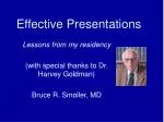 Effective Presentations - slide 1