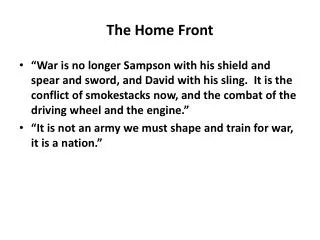 The Home Front