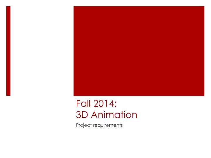 fall 2014 3d animation
