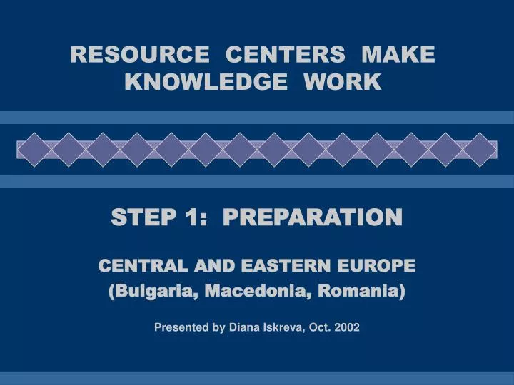 resource centers make knowledge work