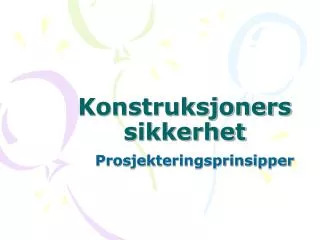 Konstruksjoners sikkerhet