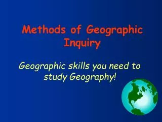 Geographic skills you need to study Geography!