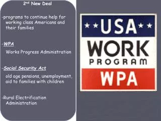 -programs to continue help for working class Americans and their families - WPA
