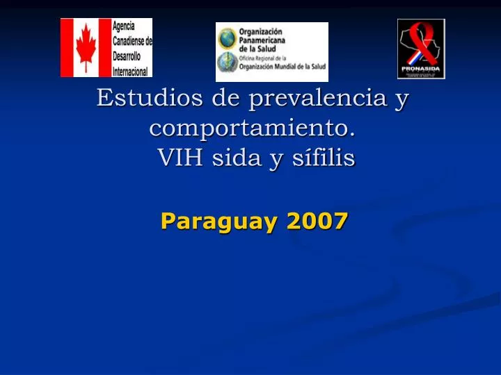 estudios de prevalencia y comportamiento vih sida y s filis