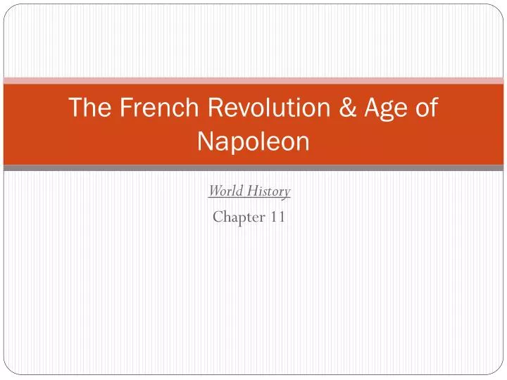 the french revolution age of napoleon