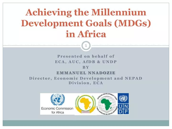 achieving the millennium development goals mdgs in africa