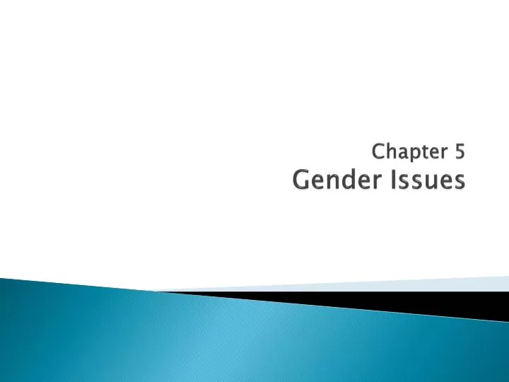 chapter 5 gender issues