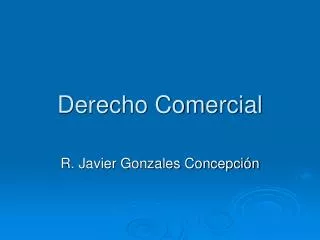 derecho comercial
