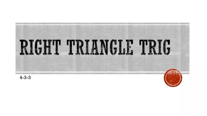 right triangle trig