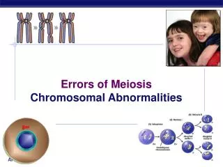 Errors of Meiosis Chromosomal Abnormalities