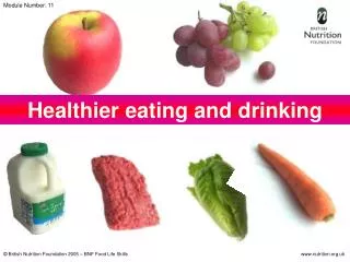 Healthier eating and drinking