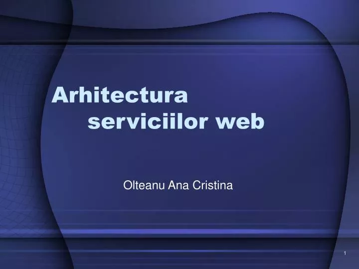 arhitectura serviciilor web