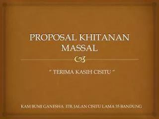 proposal khitanan massal