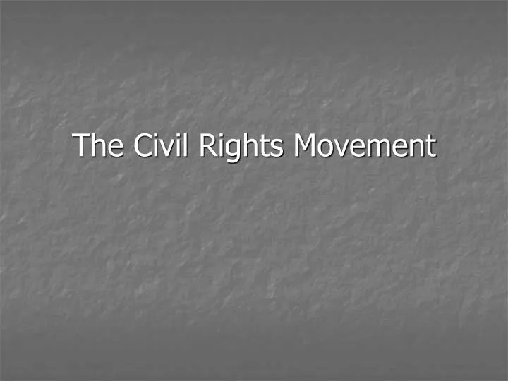 the civil rights movement