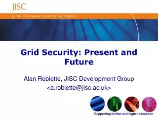 Grid Security: Present and Future