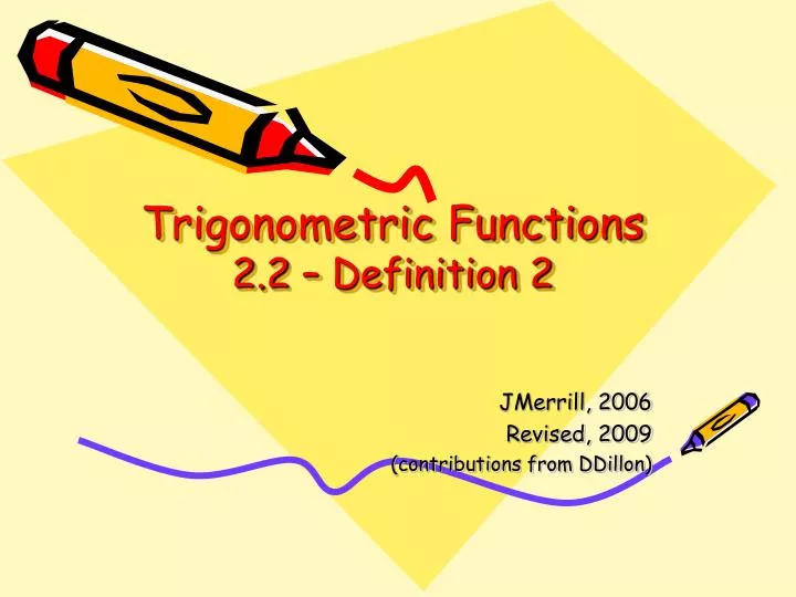 trigonometric functions 2 2 definition 2