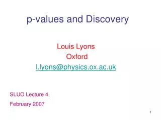 p values and discovery