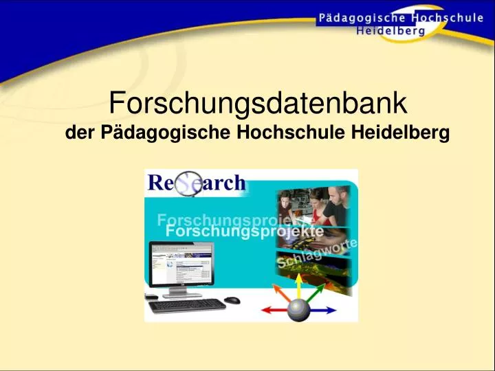 forschungsdatenbank der p dagogische hochschule heidelberg