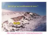 Qu’est qu’un tremblement de terre ? - slide 1