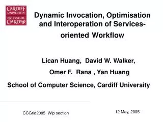 Dynamic Invocation, Optimisation and Interoperation of Services-oriented Workflow