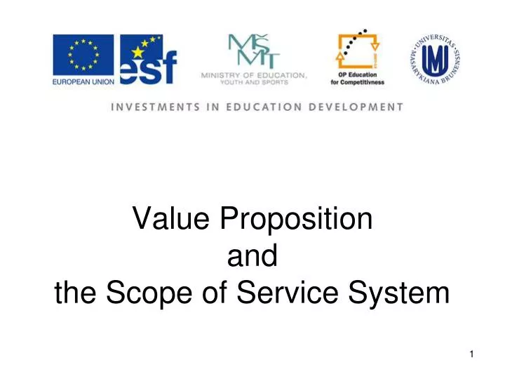 value proposition and the scope of service system