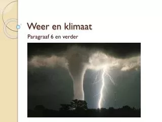 weer en klimaat