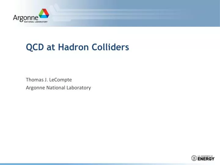 qcd at hadron colliders