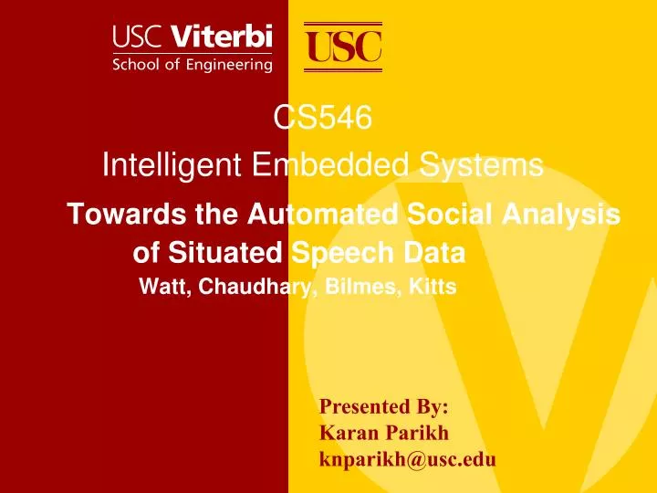towards the automated social analysis of situated speech data watt chaudhary bilmes kitts
