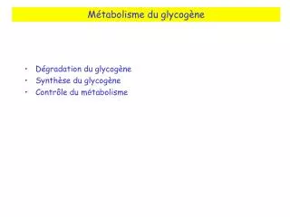 m tabolisme du glycog ne
