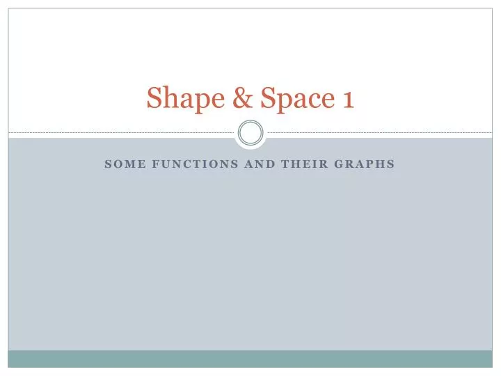shape space 1