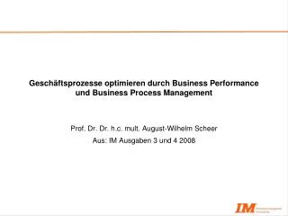 gesch ftsprozesse optimieren durch business performance und business process management