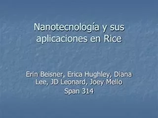 nanotecnolog a y sus aplicaciones en rice