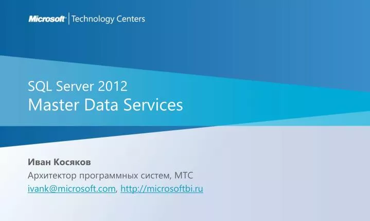 sql server 2012 master data services