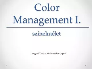 color management i