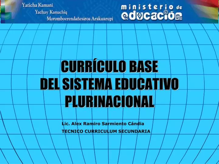 curr culo base del sistema educativo plurinacional