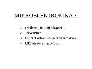 mikroelektronika 3