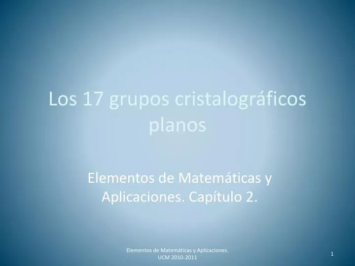 los 17 grupos cristalogr ficos planos
