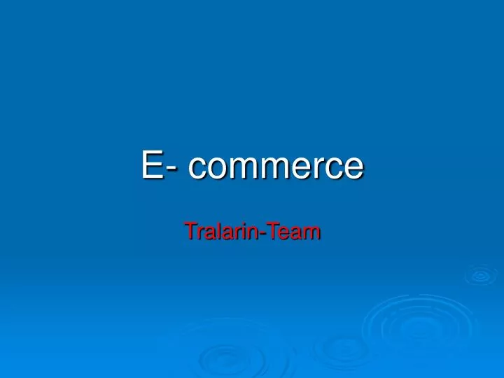 e commerce