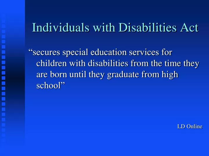 individuals with disabilities act