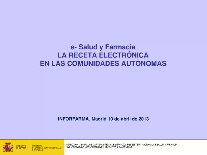 e salud y farmacia la receta electr nica en las comunidades autonomas